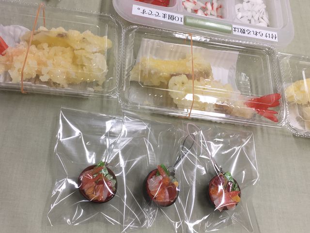 海鮮丼と天ぷらコースです。_食品サンプル体験　葵サンプル