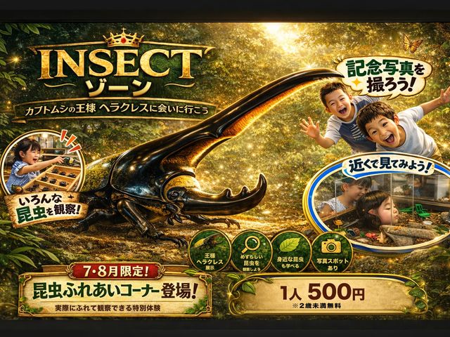 INSECT�]�[��
�t����H�܂ŁI
�Ă�7�E8���͐G�ꍇ���R�[�i�[���J�ÁI_�m�����݂Ȃ���