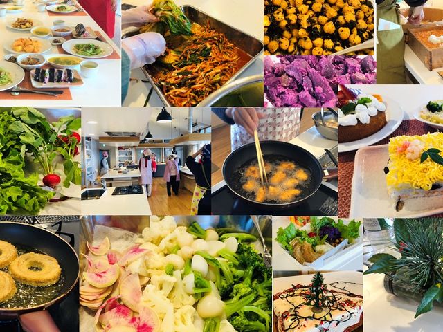 料理教室の風景です。
和食や韓国料理、マクロビオティック料理等様々なジャンルの料理教室を開催しています(^▽^)/_みはらしの丘あいさい広場アグリカルチャーセンター