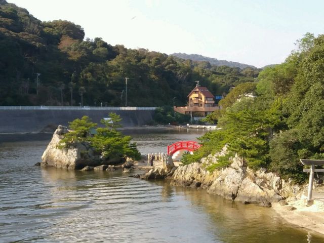 つり橋からの風景_猪鼻湖神社