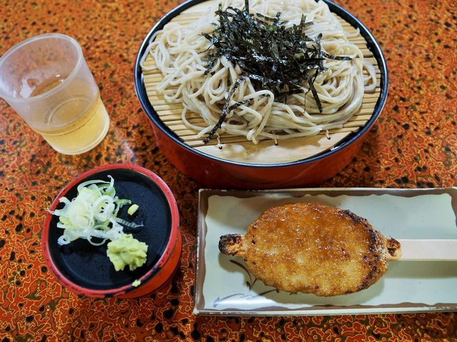 蕎麦と五平餅_妻籠宿