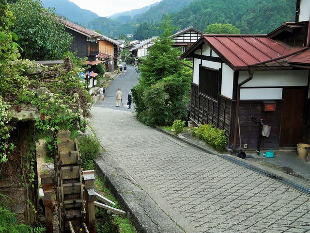 水車からの妻籠宿_妻籠宿