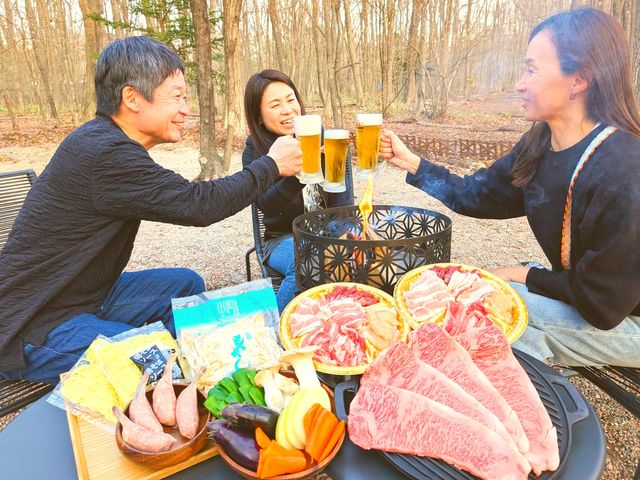 ���K�ȐX�̒��Ŋy�������t_�O�����s���O�J�t�F&BBQ"������"