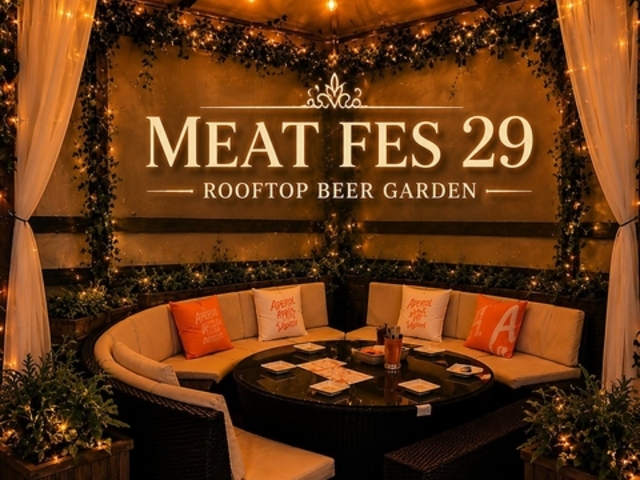 MEAT FES 29 Rooftop Beer Garden �~�[�g�t�F�X�j�W���[�L���[ ���[�t�g�b�v�r�A�K�[�f���̎ʐ^1